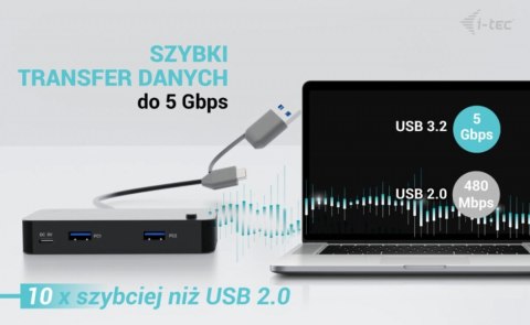 Universal KVM HUB 2x USB-C + 2x USB-A 3.0 I-tec