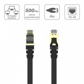 Patchcord CAT.7 SSTP 10M (8P8C) RJ45; płaski; C1897BK-10M Unitek