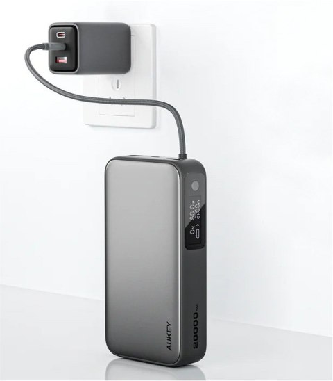 PB-Y48 PowerBank 20000mAh 130W 4xUSB LED PPS kabel USB-C AUKEY