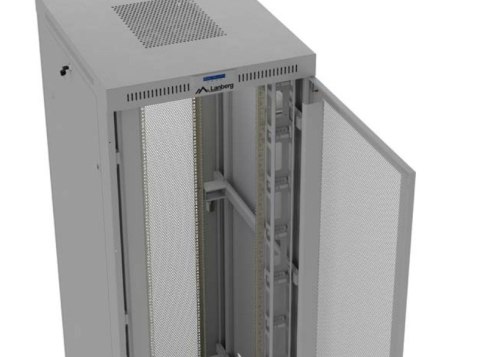 Szafa instalacyjna rack stojąca 19 cali 47U 800x1000 szara drzwi perforowane LCD (flat pack) V2 Lanberg