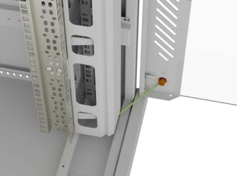 Szafa instalacyjna rack stojąca 47U 800x1000 szara drzwi przeszkolne LCD ( flat pack) V2 Lanberg