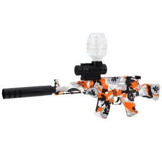 Karabin AK47 Na Kulki Wodne Hydrożelowe Graffiti Pomarańczowy LEAN Toys