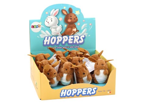 Skaczący Kangurek Nakręcany Pluszowy Zabawka Ozdoba Brązowy LEAN Toys