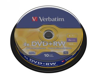 DVD+RW 4x 4.7GB 10P CB 43488 Verbatim