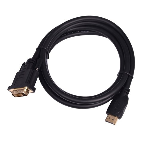 Kabel HDMI - DVI 1.8m DVI 24+1, pozłacany TB