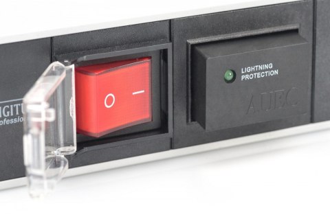 Listwa zasilająca PDU 19 cali RACK 7xSchuko, 2m 1xSchuko, 16A, wł./wył., zab.przepięciowe, aluminiowa Digitus