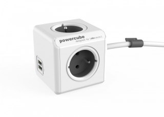 Listwa zasilająca PowerCube Extended USB 1,5m 2402GY/FREUPC Szara Allocacoc