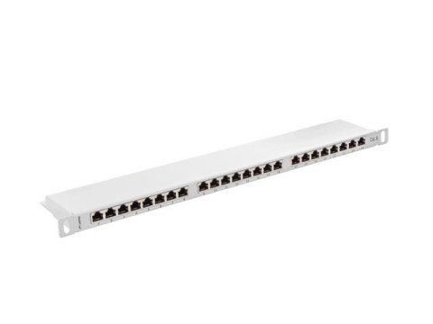 Patch Panel 24 Port 0.5U Kat.6 szary ekranowany Lanberg