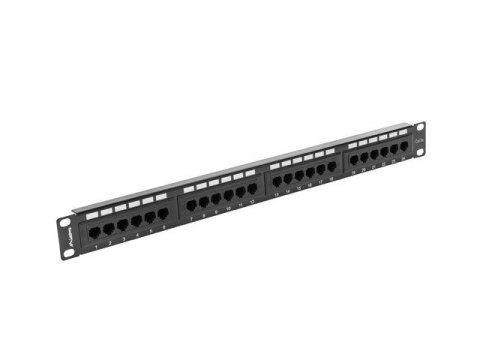 Patch Panel 24 Port 1U Kat.5E czarny Lanberg