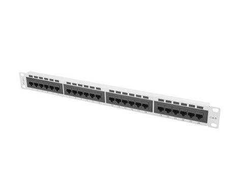 Patch Panel 24 Port 1U Kat.6 szary Lanberg