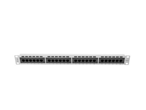Patch Panel 24 Port 1U Kat.6 szary Lanberg