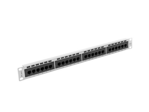 Patch Panel 24 Port 1U Kat.6 szary Lanberg