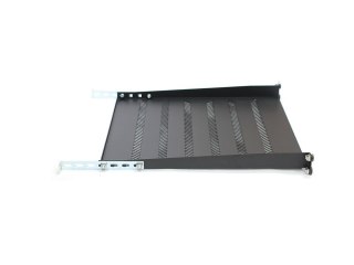 Półka do szaf 450mm 19" 483x450mm 1U czarna z regulacją i podporą Digitus