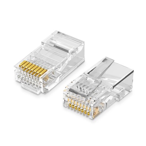 Wtyczka końcówka skrętki RJ45 8P8C UTP Cat. 5 5e przezroczysty 100szt. UGREEN