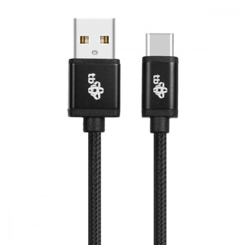 Kabel USB-USB C 1.5m czarny sznurek TB