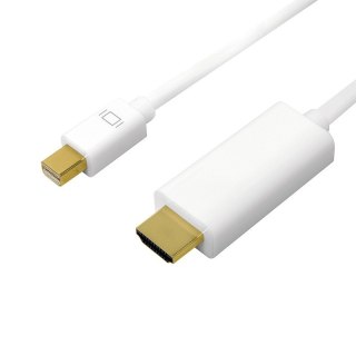 Kabel mini DisplayPort do HDMI,4K, 2m Biały LogiLink