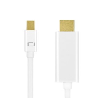 Kabel mini DisplayPort do HDMI,4K, 2m Biały LogiLink