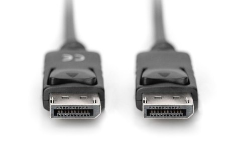 Kabel połączeniowy DisplayPort z zatrzaskami 1080p 60Hz FHD Typ DP/DP M/M czarny 1m Digitus