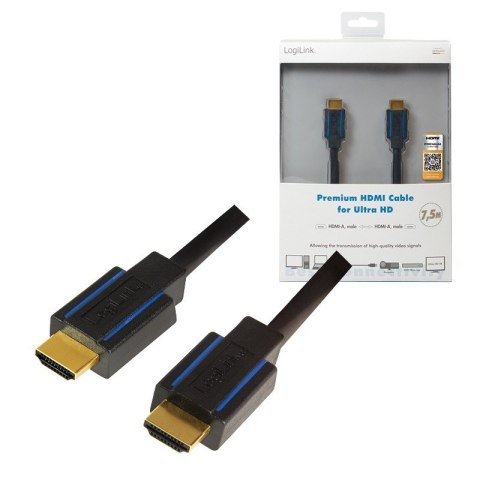 Kabel premium HDMI Ultra HD, 7.5m LogiLink