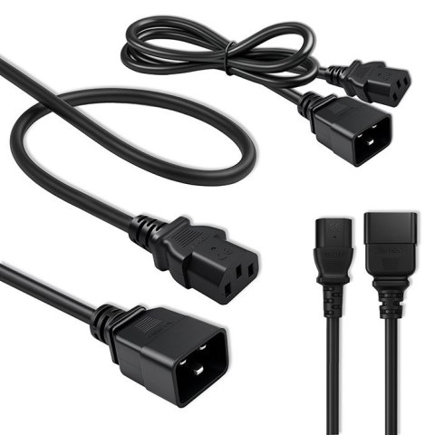 Kabel zasilający do UPS | C20/C13 | 1.2m Qoltec