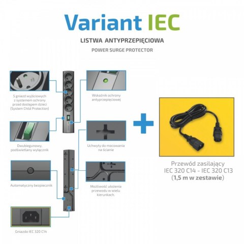 Listwa VARIANT IEC 1.5m EVER