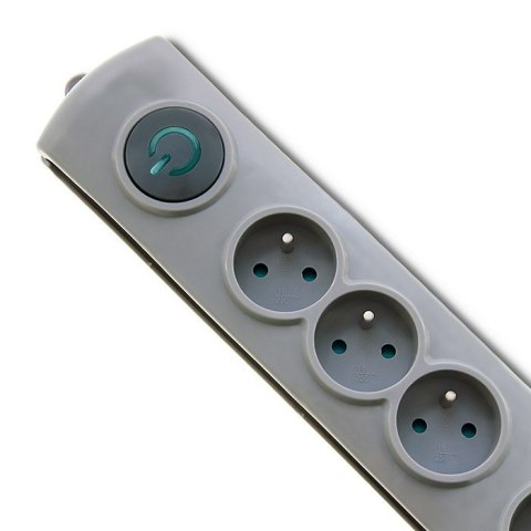 Listwa antyprzepięciowa | Quick Switch | 4 gniazda | 2,5m | szara Qoltec