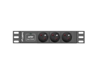 Listwa zasilająca Rack PDU 10 cali 1U 3x 230V PL 2m 10A czarna C14 Lanberg