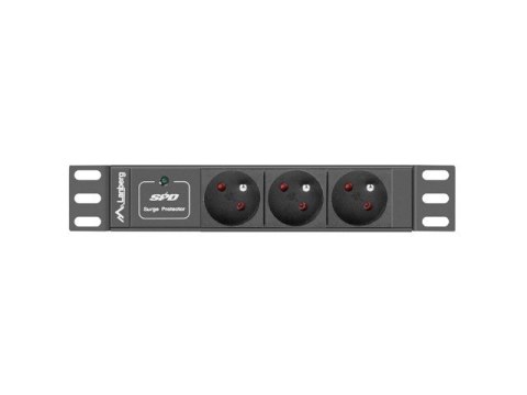 Listwa zasilająca Rack PDU 10 cali 1U 3x 230V PL 2m 10A czarna C14 Lanberg