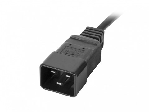 Listwa zasilająca Rack PDU 19 cali 1U 16A 2X C19 8X IEC C13 czarny C20 Lanberg