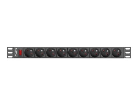 Listwa zasilająca rack PDU 19 cali 1U 16A 9X 230V PL 3m czarny Lanberg