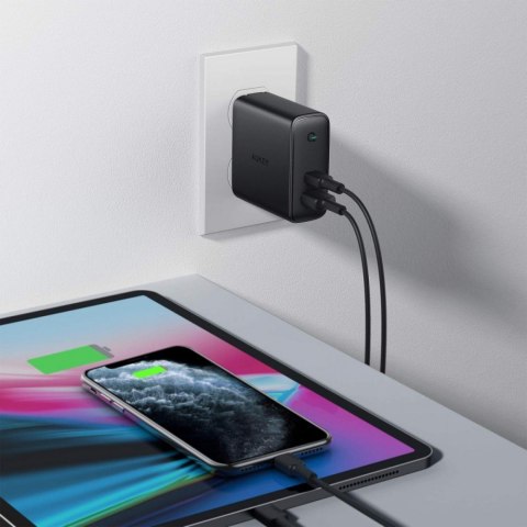 PA-D3 ładowarka sieciowa 2xUSB Power Delivery (1xUSB A+1xUSB C) 60W 5.4A AUKEY