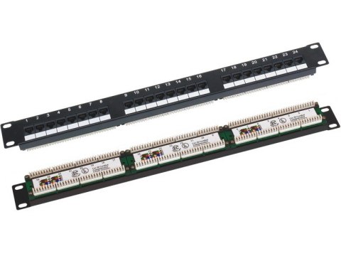 Patchpanel UTP kat.6 19 cali 1U 24xRJ45 LSA Q-LANTEC