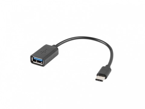 Adapter USB C(M)-USB-A (F)2.0 0.15M OTG Czarny Lanberg