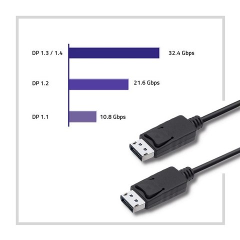Kabel DisplayPort v1.2 męski | DisplayPort v1.2 męski | 4K |3m Qoltec
