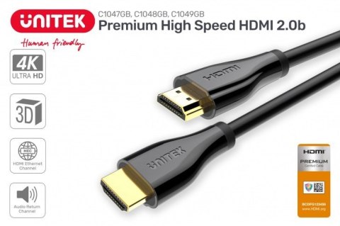 Kabel HDMI 2.0 PREMIUM CERTIFIED, 2M, M/M; C1048GB Unitek