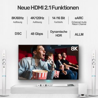 Kabel HDMI M/M 3m; v2.1; 8K; 120Hz; UHD; C139W Unitek