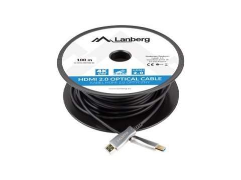 Kabel HDMI M/M v2.0 CA-HDMI-20FB-1000-BK 100m czarny Lanberg