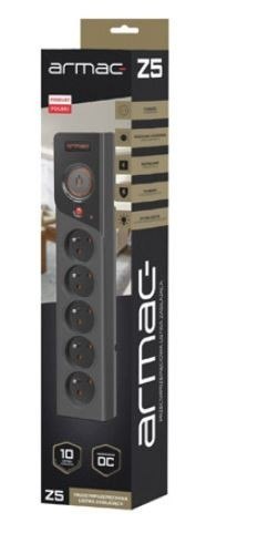 Listwa zasilająca Z5 1.5M 5x230V 10A Z5/15/CZ czarna Armac