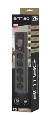 Listwa zasilająca Z5 3m 5x230V 10A Z5/30/CZ czarna Armac