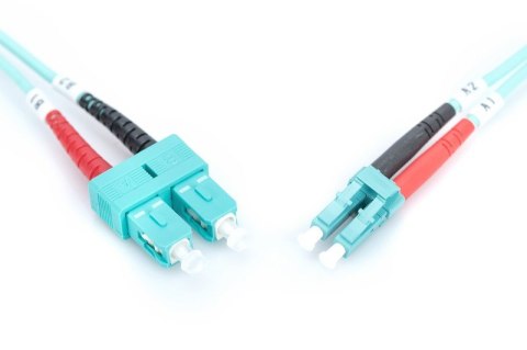 Patchcord światłowodowy FO LC-SC MM 50/125 OM3 duplex LSOH 2m Digitus