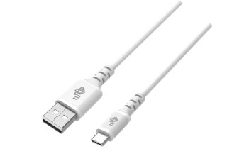 Kabel USB-USB C 2m silikonowy biały Quick Charge TB