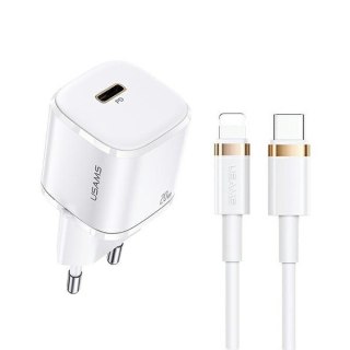 Ładowarka sieciowa 1xUSB-C T36 20W + kabel Lightning PD 3.0 Fast Charging USAMS