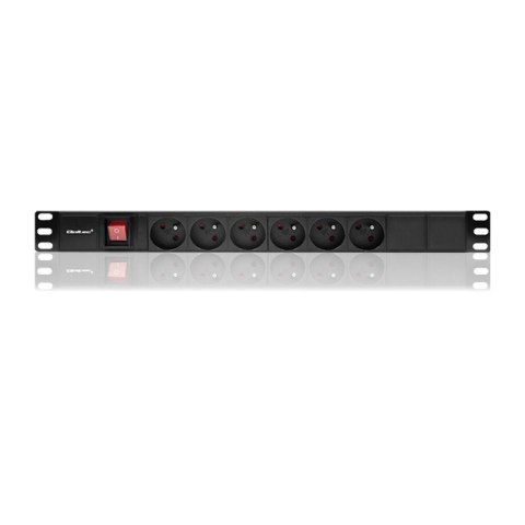 Listwa zasilająca do szafy RACK 1U | 16A | PDU | 6xFRENCH | 2m Qoltec