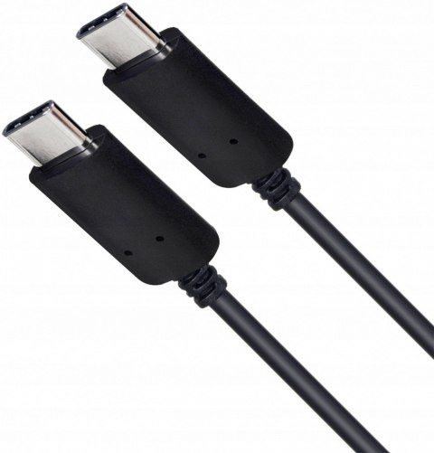 Kabel USB C - USB C 1m. silikonowy czarny TB