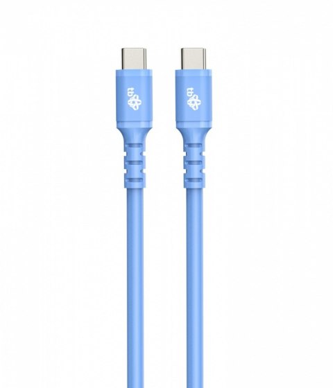 Kabel USB C - USB C 1m silikonowy niebieski TB