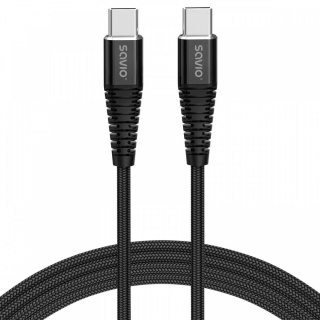 Kabel USB typu C - USB typu C 5A 2m, CL-160 Savio