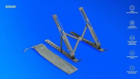 Przenośna podstawka biurowa pod laptop/tablet PB-01 Savio