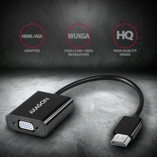 RVH-VGAN Adapter aktywny HDMI -> VGA FullHD, wyjście audio, micro USB złącze zasilania AXAGON
