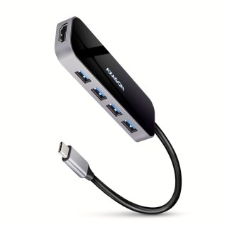 HMC-6H4A Wieloportowy hub 4x USB-A + HDMI, USB-C 3.2 Gen 1, PD 100W, 20cm USB-C kabel AXAGON