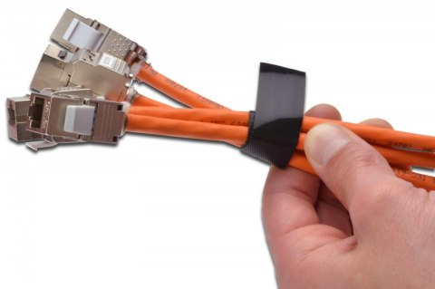 Taśma rzepowa do okablowania strukturalnego, szerokość 20 mm, rolka 10 m, Czarna Digitus